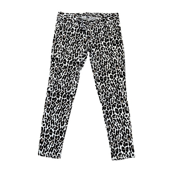 Cashe Leopard Print Skinny Pants Size 4 Women's - Picture 3 of 5